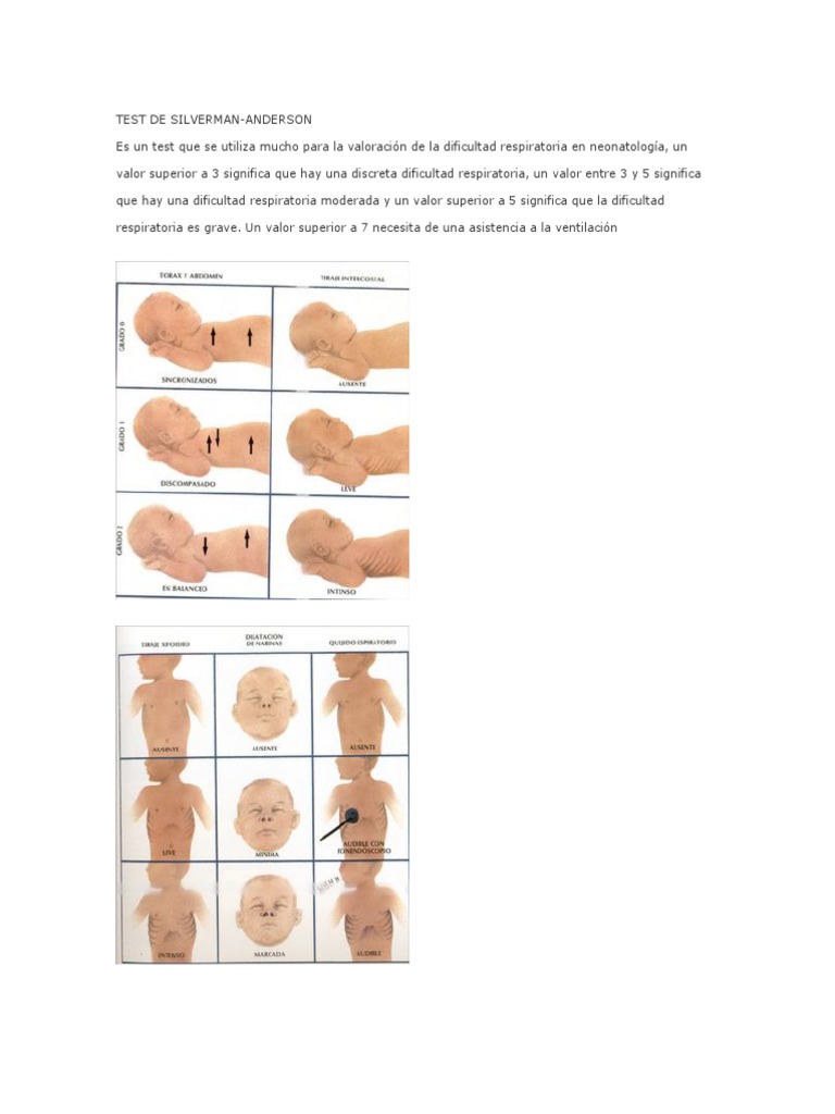 Test de Silverman-Anderson en Neonatología | PDF