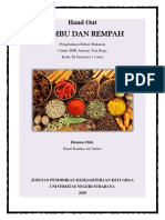 Bumbu Dan Rempah: Hand Out