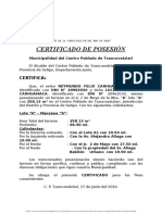 Certificado de Posesion-felix Carhuamaca Damas