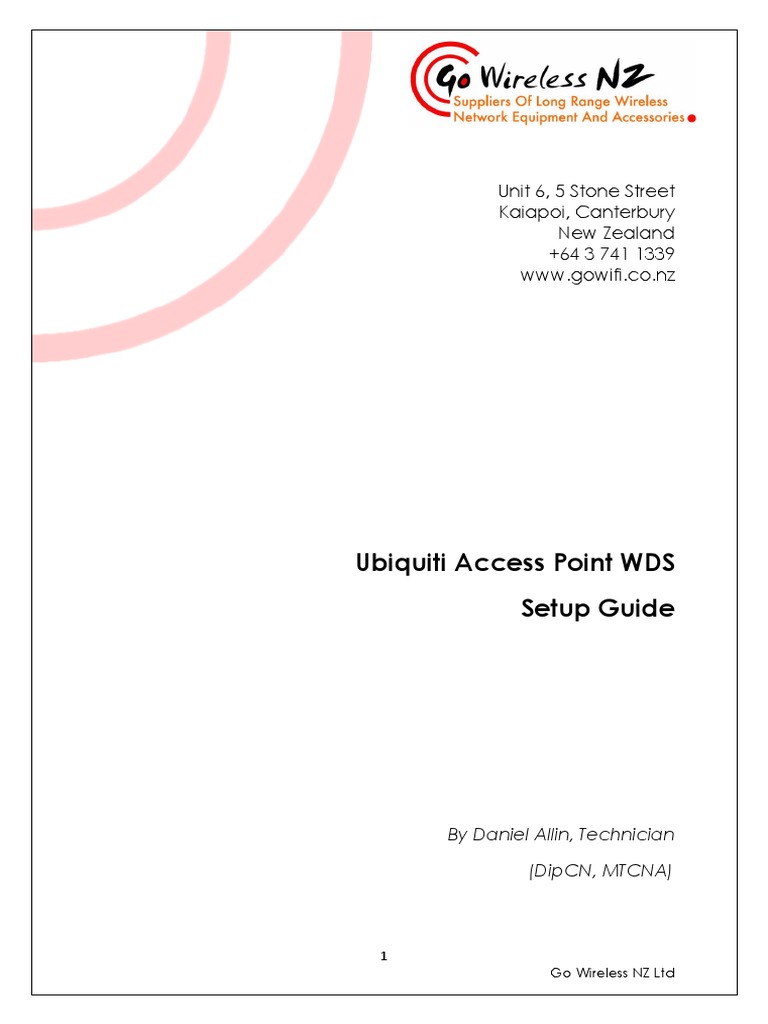 Ubiquiti Access Point Wds Setup PDF | PDF | Wireless Access Point ...