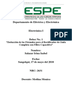 Demostración Rectificador de Onda Completa Con Filtro Capacitivo