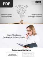 Apresentação Cinco Abordagens de Investigação Qualitativa