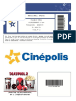 Deadpool 2 Esp 19/05/2018 07:15 PM: Xtreme Plaza Oriente