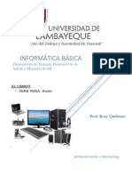 Dispositivos de Entrada, Salida y Memoria RAM