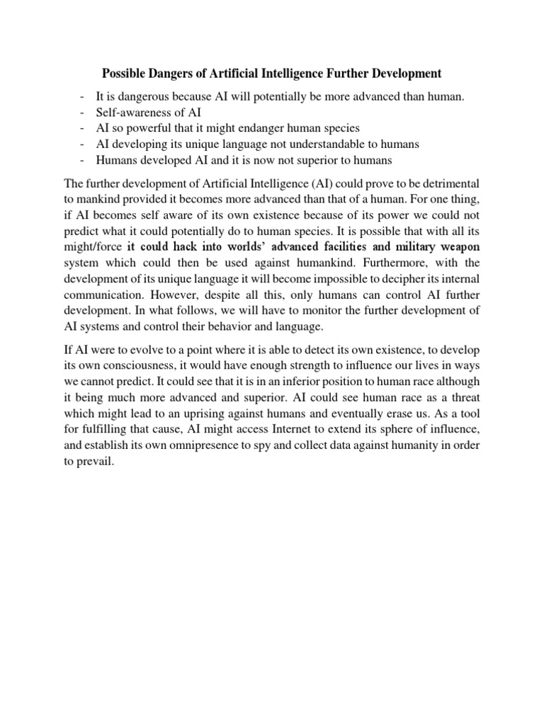 Risks of Advanced Artificial Intelligence | PDF | Social Science