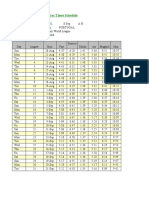 Prayer Times Schedule: Month: Location: Calculation Method: Juristic Method