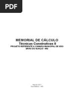 Memorial de Cálculo: Técnicas Construtivas II