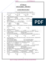 12th Physics One Mark Questions em