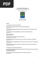 Política Social Internacional - Consequencias Sociais da Globalização