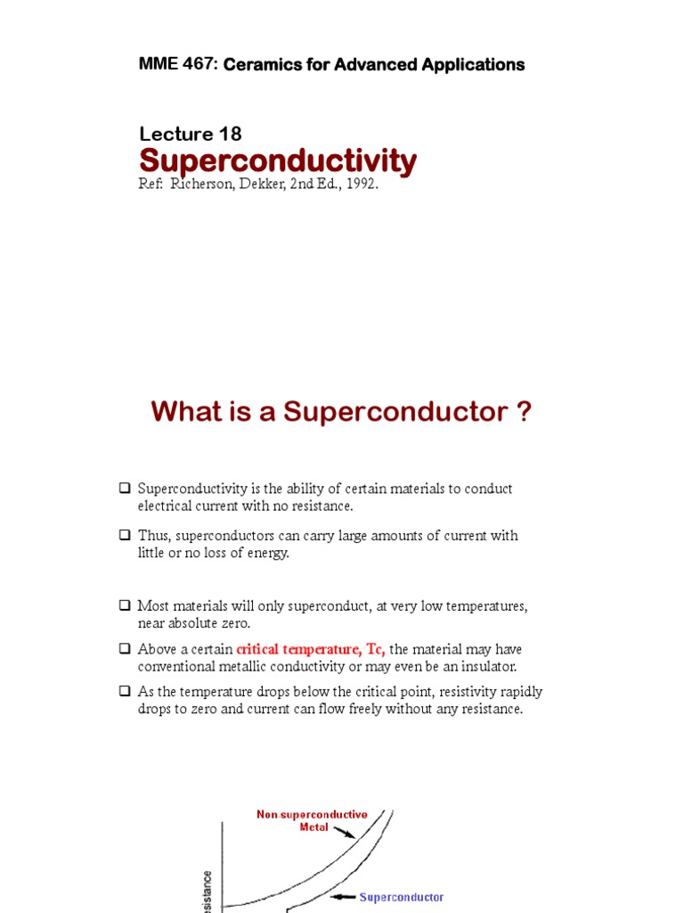 18 Superconductivity-2 | PDF | Superconductivity | Electrical ...