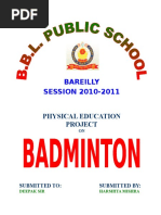 Bareilly SESSION 2010-2011: Physical Education Project