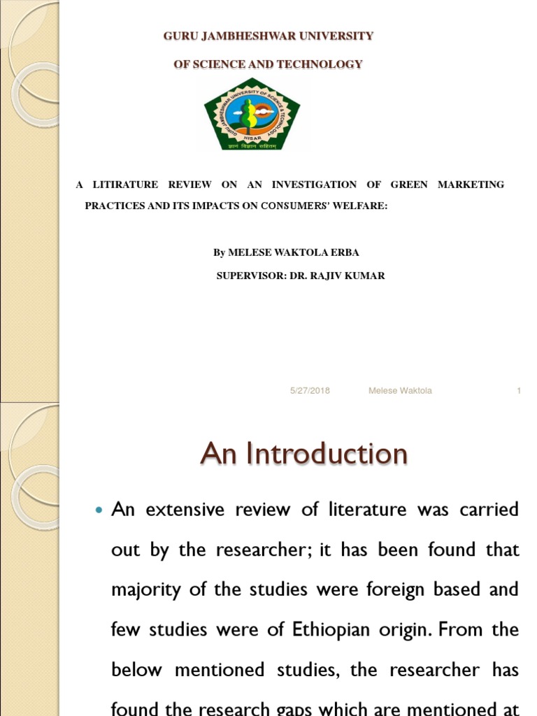 GREEN MARKETING PROJECT TOPICS PDF visual data 6