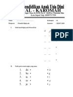 SOAL HIJAIYYAH TK Kelas B Semester II 2017-2018 PDF