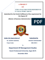 A Study On Ratio Analysis With Reference To Vizag Port Trust