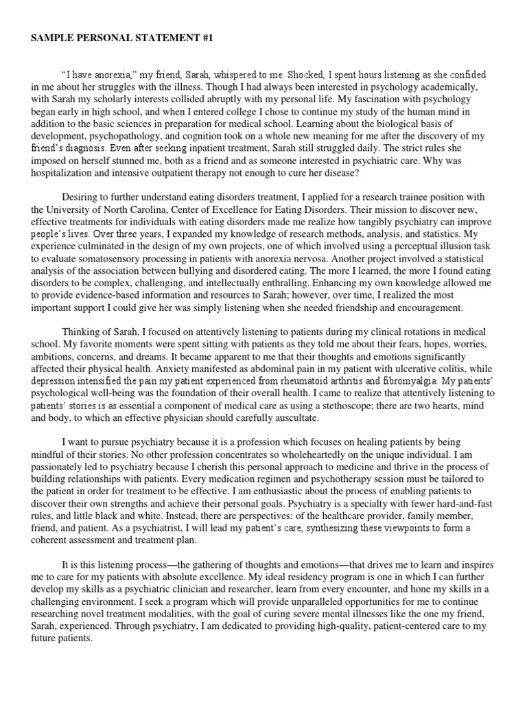 personal statement template for psychology