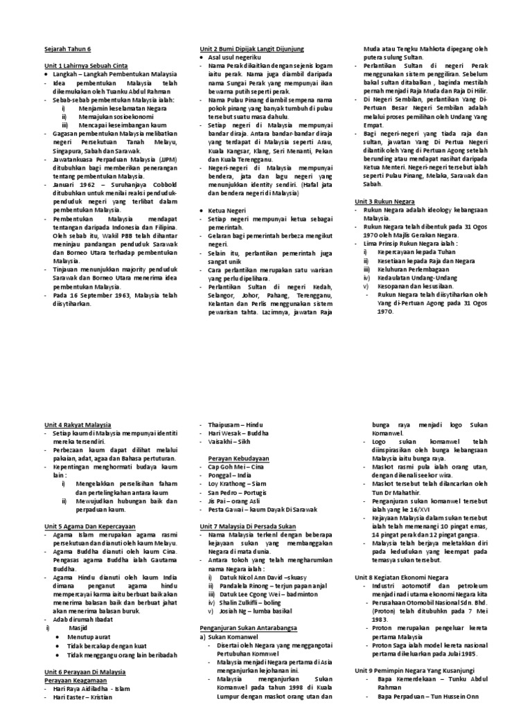 327563586 Sejarah Tahun 6 Nota