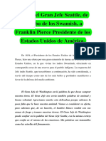 Carta Del Gran Jefe Seattle, De La Tribu de Los Swamish, A Franklin Pierce Presidente de Los Estados Unidos de América.