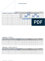 Cleaning Schedule Template