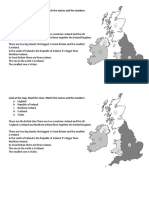 Uk and Ireland Comparatives Map Handout