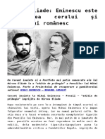 Mircea Eliade Despre Eminescu