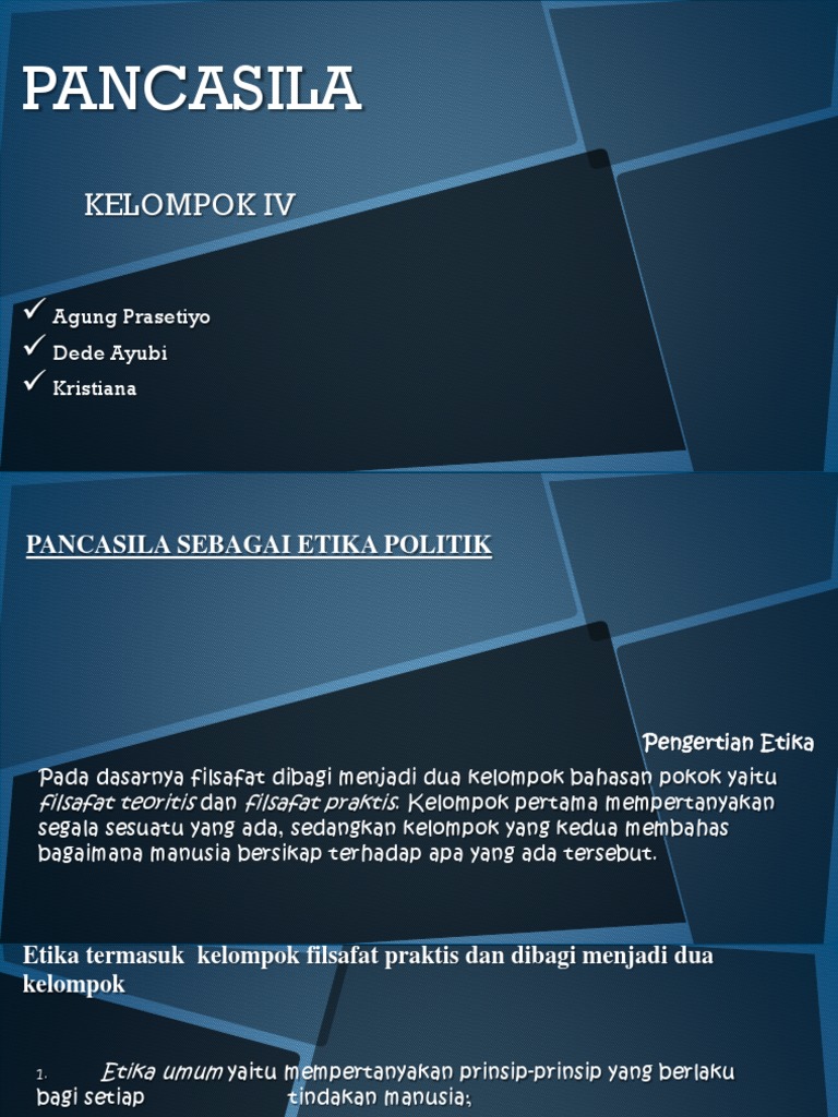 Pancasila Sebagai Etika Politik