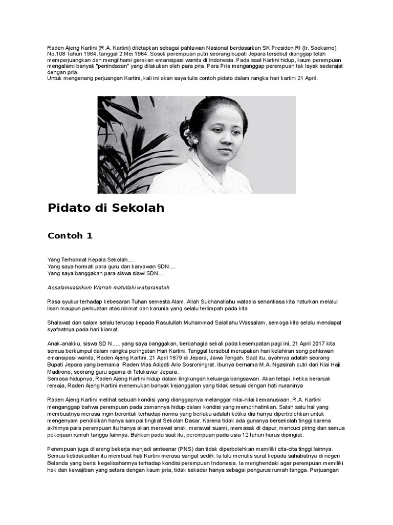 Pidato Raden Ajeng Kartini Doc