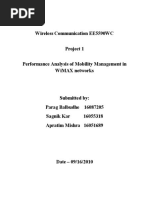 Performance Analysis of Mobility Management in WIMAX Networks