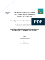 Antonacci, Ricardo. Auditoría Forense y El Fraude Financiero. La Distorsión de La Información Contable