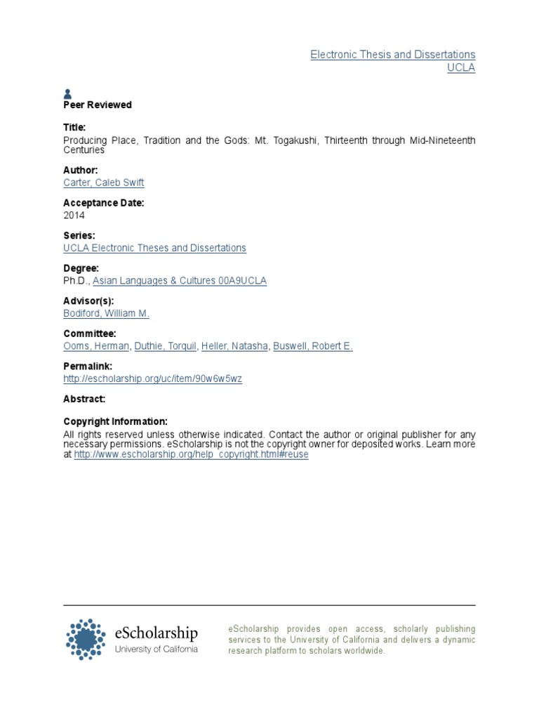 Togakushishugenja Shinto Thesis - 