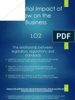 The Impact of Legislation, Regulations and Standards on Businesses