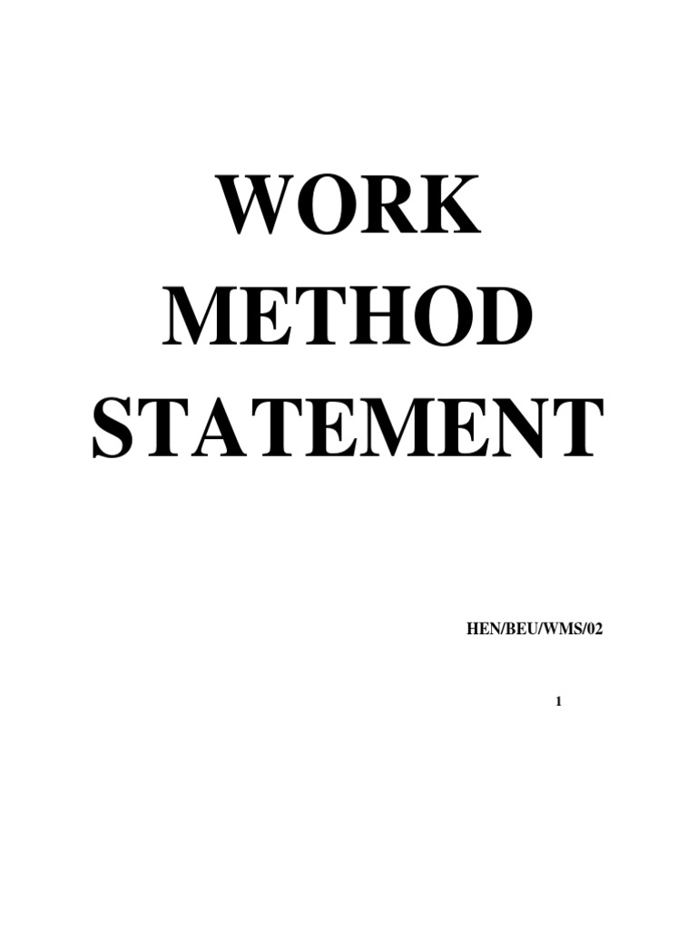 Method Statement - Elect. Jerry Shell | PDF | Electrical Equipment ...