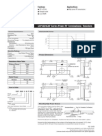 CHF3020CBF Series Power RF Terminations / Resistors: Features Applications