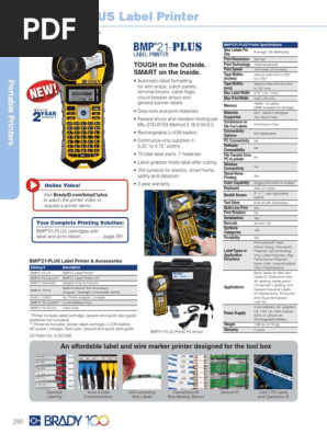 Featured image of post Brady Label Maker Bmp21 Manual