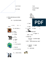 Soal Bahasa Inggris Animal - PDF