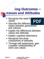 Learning Outcomes - Values and Attitudes: Er, Menefee, Sinclair 1