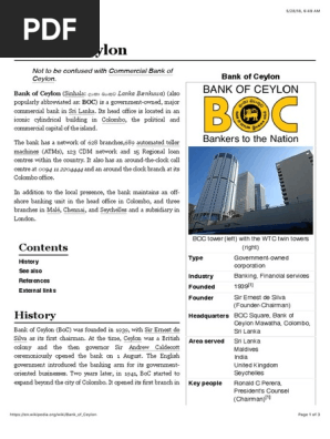 Bank Of Ceylon Wikipedia Sri Lanka Financial Services