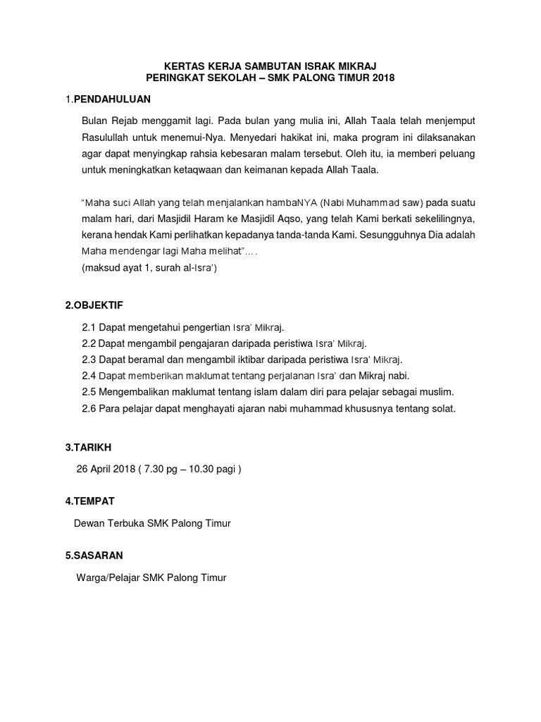 Kertas Kerja Israk Mikraj Nashcxt