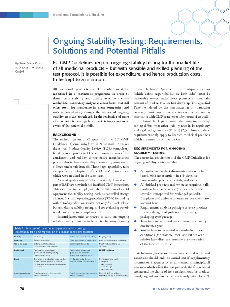Ongoing Stability Testing Requirements | PDF | Tablet (Pharmacy ...