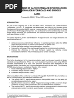 Development of The SATCC Standard Specifications