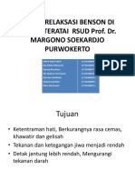 Teknik Relaksasi Benson Di Ruang Teratai Rsud Prof. Dr. Margono Soekardjo Purwokerto