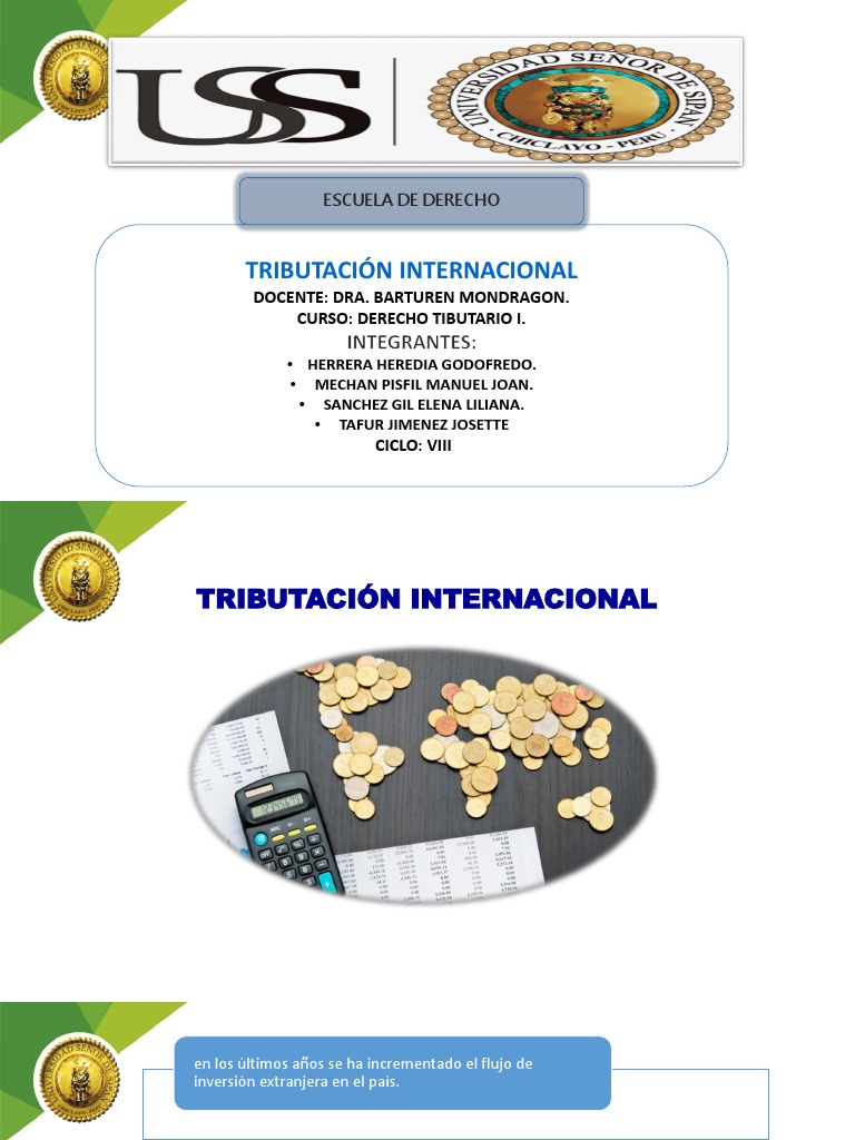 Tributacion Internacional 1 Pdf Doble Imposición Impuestos