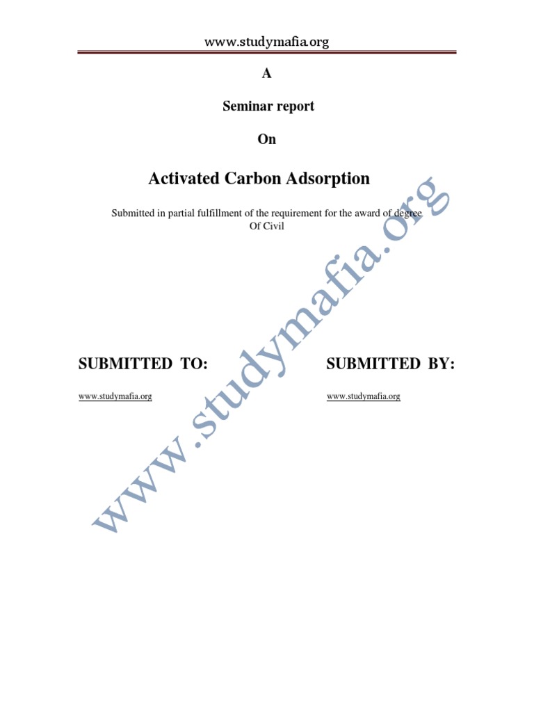 Activated Carbon Adsorption Seminar Report | PDF | Adsorption ...