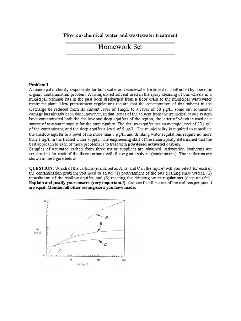 PhysicoChemical Water and Wastewater Treatment HW PDF Phosphorus
