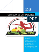SUMAQ-KAUSAY Plan de Operaciones