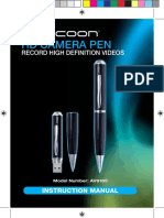 Cocoon HD Camera Pen Manual AV6185