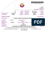 Qatar Family Visa for Zareena Nazeib Syed Mohamed Nazeib