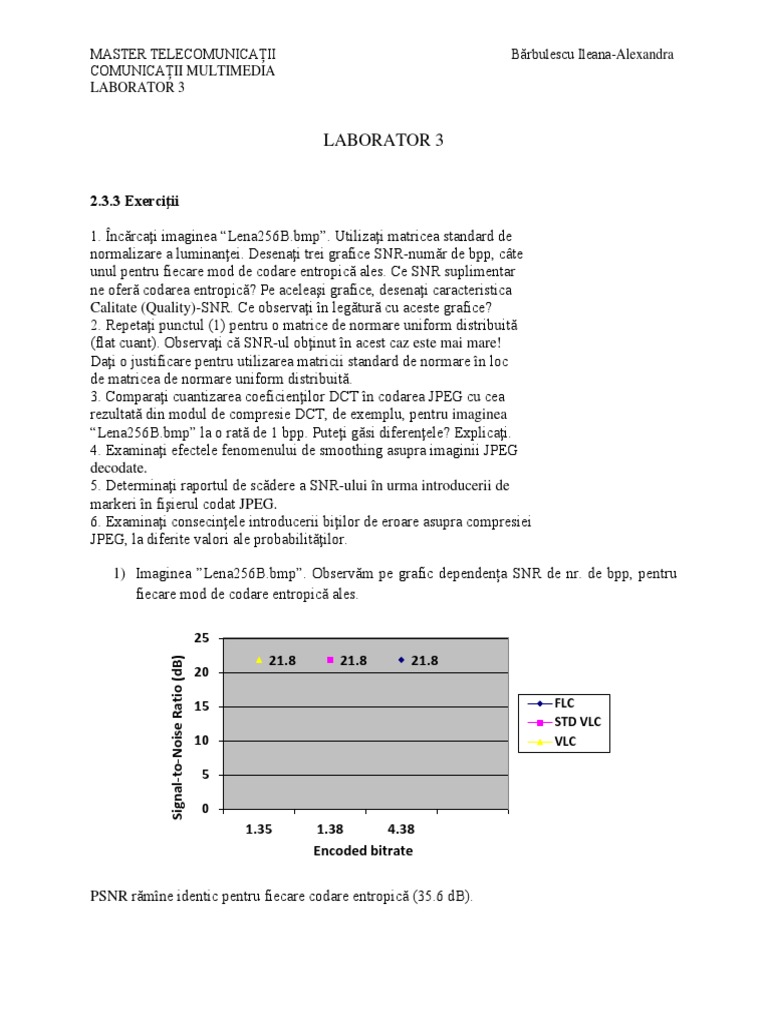 Multimedia Communication Lab 3 | PDF