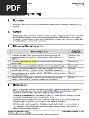 Incident Reporting