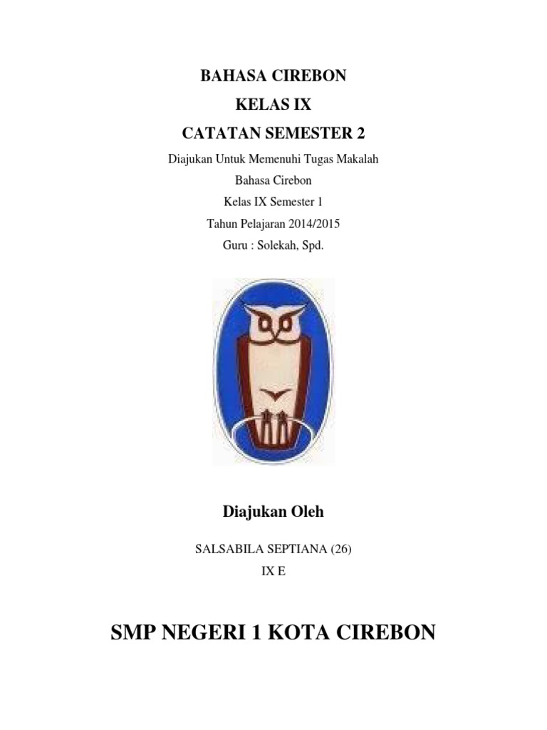 Cerpen Bahasa Cirebon