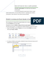 Dividir La Ventana de Excel en Dos o Cuatro Paneles